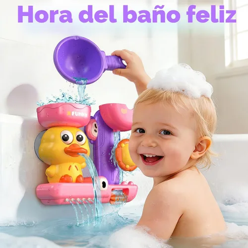 Miniatura 2 de Juguetes de baño para niños de 1 a 3 años: juguetes de baño para niñas de 1, 2, 3 años, juguete de bañera rosa para niños de 2 a 4 años, regalos