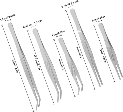Miniatura 2 de jojofuny 5pcs Succulent Gardening Tweezers Stainless Steel Plant Transplanting Tools for Seedlings Flower Succulent Care Lightweight Portable Hand