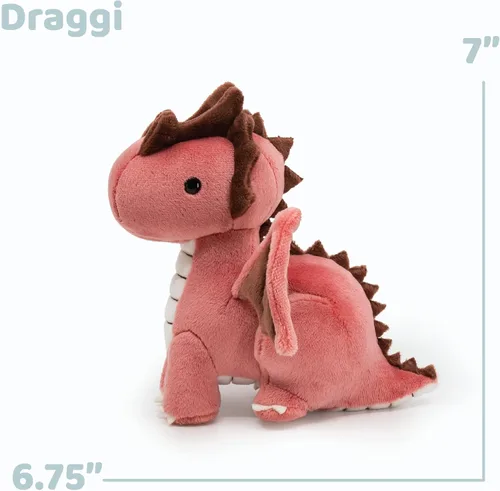 Miniatura 2 de Bellzi Dragón de fuego – Lindo juguete de peluche de 7 pulgadas – Adorable juguete de dragón suave y regalos – Regalo perfecto para niños, bebés