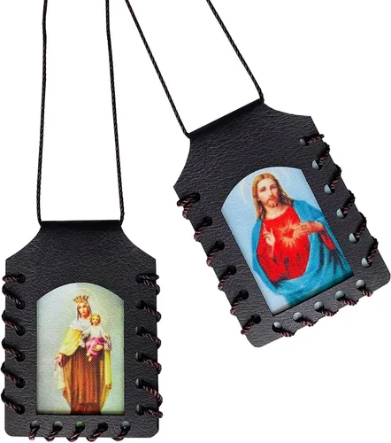 TALPGOD Sagrado Corazón de Jesús, Escapulario de Cuero de Nuestra Señora del Monte Carmelo, Escapularios Católicos Católicos, Religiosos Católicos,