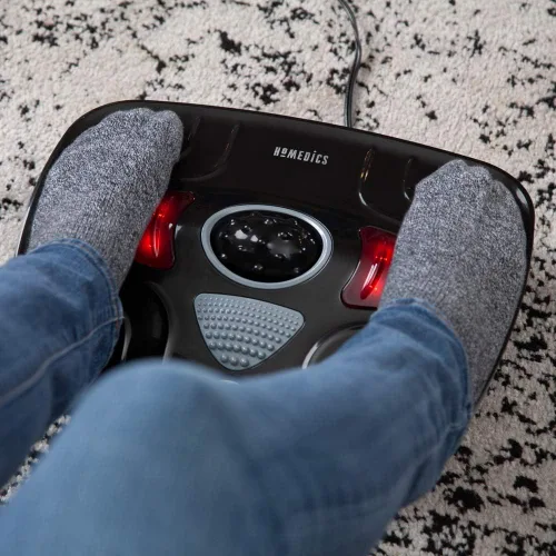 Miniatura 8 de HoMedics Masajeador de pies con vibración: máquina masajeadora de pies portátil con calefacción, calor calmante con sensaciones multipunto y control