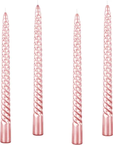 Miniatura 12 de Kemladio Vela, 4 velas cónicas rojas sin perfume de 10 pulgadas, 8 horas de tiempo de combustión, cena, Halloween Rojo