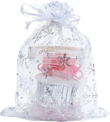 Miniatura 12 de Volanic 50 bolsas de regalo de organza con cordón transparente de 6 x 9 pulgadas (6.7 x 9.1 in) para joyas, fiestas, bodas, dulces, mini botellas