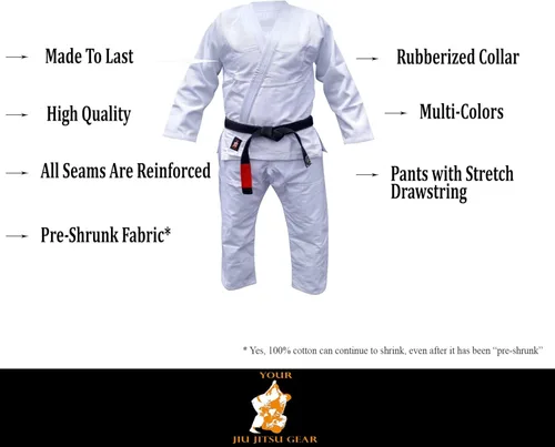 Miniatura 7 de Su Jiu Jitsu Gear - Uniforme Premium de Jiu Jitsu Brasileño 350450 con cinturón