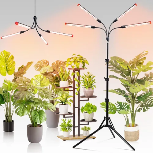 Miniatura 15 de GameChanger! Luces de crecimiento de 36 W, no 15 W, 4 cabezales con clip fuerte para plantas de interior con temporizador, mejor regalo para amantes