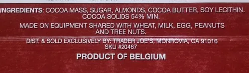 Miniatura 6 de Trader Joes - Chocolate amargo amargo (54% cacao) con almendras ENORME POUND PLUS Barras de caramelo 2 paquetes sin sabores artificiales sin