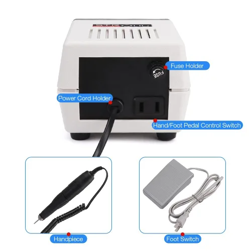 Miniatura 3 de 65W máquina de taladro de uñas 35000rpm fuerte 204 dispositivo de pulido de lijado de archivo de uñas