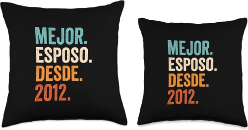 Miniatura 3 de Regalos para 10 aniversario de boda 10 años Mejor Esposo Desde 2012 10º aniversario de boda 10 años, 16 x 16 pulgadas, multicolor