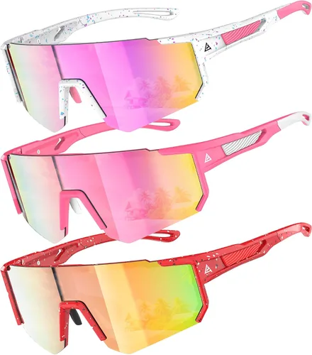 Miniatura 18 de Gafas de sol para niños jóvenes béisbol sóftbol gafas de sol para niñas niños de 4-14 años protección UV deportes niños paquete de 3