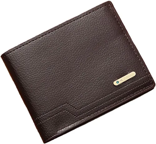 Miniatura 7 de Cartera delgada para hombre con monedero, cartera minimalista con cremallera, carteras plegables para hombre con tarjetero de crédito, cartera