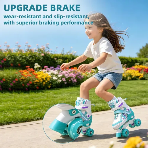 Miniatura 5 de Patines ajustables para niños y niñas, con todas las ruedas iluminadas de 5 a 8 años y 8 a 12 años, para principiantes en deportes al aire libre e