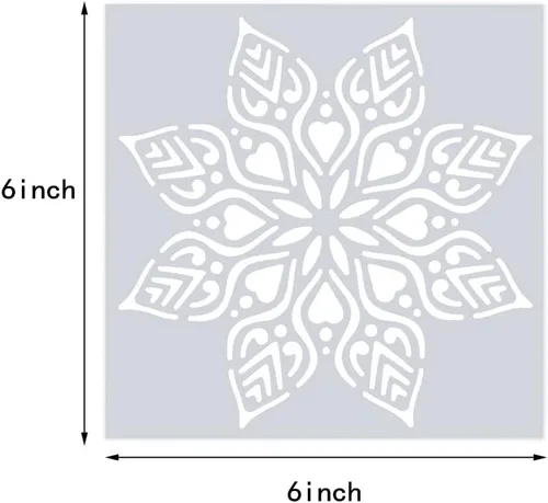 Miniatura 3 de 16 plantillas reutilizables (6 x 6 pulgadas), plantillas de mandala, plantillas de pintura de puntos de mandala, plantillas para bricolaje, pintura