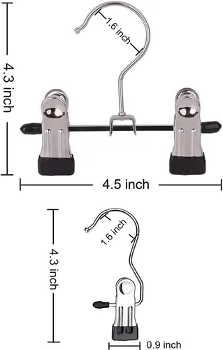 Miniatura 7 de Paquete de 20 ganchos para botas para colgar en el armario, ganchos para sombreros, pantalones, toallas, calcetines, bolsos, bolsos, ropa