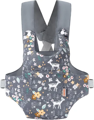 Miniatura 6 de GAGAKU Portabebés de juguete para muñecas Accesorio de muñeca Portador de animales de peluche para niños con correas ajustables - Gris - Ciervo