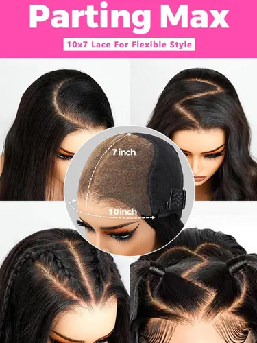 Miniatura 6 de Lealife Pelucas de cabello humano rizado sin pegamento, prearrancadas, 10X7 precortadas con encaje HD, pelucas rizado crespo para usar y llevar