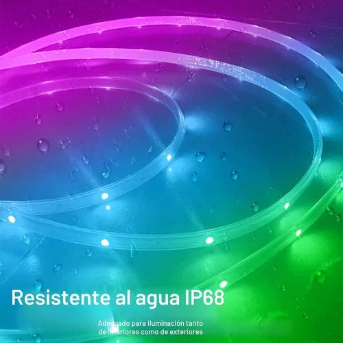 Miniatura 7 de KSIPZE Tiras de luces LED al aire libre impermeables IP68, luces LED al aire libre RGB con botón y control de aplicación Bluetooth, sincronización