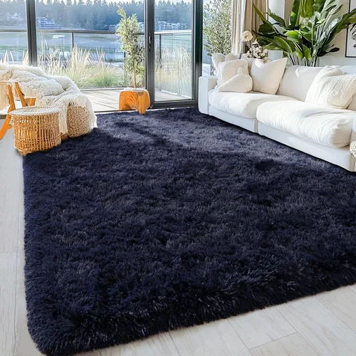 Miniatura 28 de Alfombras de área de 8x10 para sala de estar, alfombra shaggy grande ultra suave y esponjosa para dormitorio, alfombras de felpa mullida Blanco crema