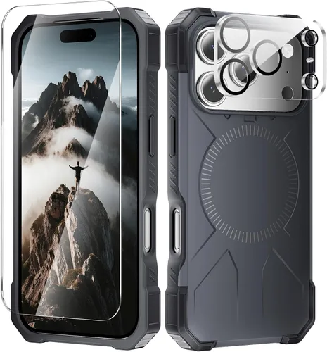 Miniatura 146 de Funda para iPhone 17 Pro Max con protector de lente de cámara [protección de grado militar de 10 pies] compatible con MagSafe a prueba de golpes