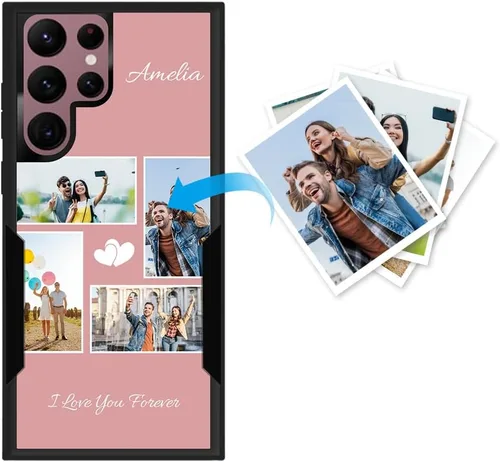 Miniatura 69 de Funda protectora personalizada para Samsung Galaxy S22 Ultra 5G (versión 2022), funda protectora de doble capa resistente con múltiples fotos, a