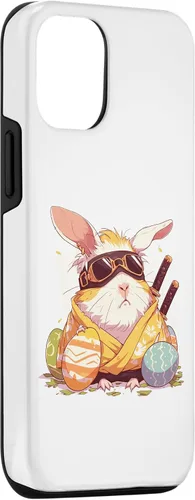 Miniatura 3 de iPhone 15 coloridos huevos de Pascua caza Ninja conejillo de indias con orejas de conejo