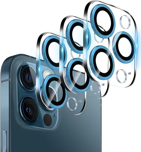 Miniatura 18 de Paquete de 3. Protector de lente de cámara Dengduoduo para iPhone 11 y iPhone 12 Mini, Glitter Bling Sparkle Ultra HD, vidrio templado, dureza 9H