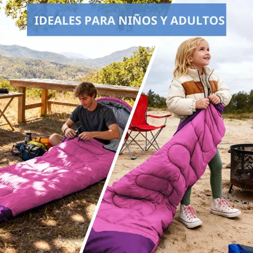 Miniatura 6 de Oaskys - Saco de dormir para acampar, para 3 estaciones, clima cálido y fresco, verano, primavera, otoño, ligero, resistente al agua, para adultos