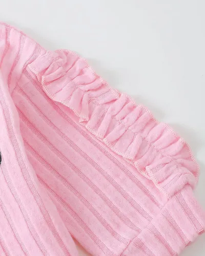 Miniatura 57 de Renotemy Conjunto de ropa para bebé recién nacida, para otoño e invierno, manga larga, pantalones, lindo conjunto de ropa para bebé niña