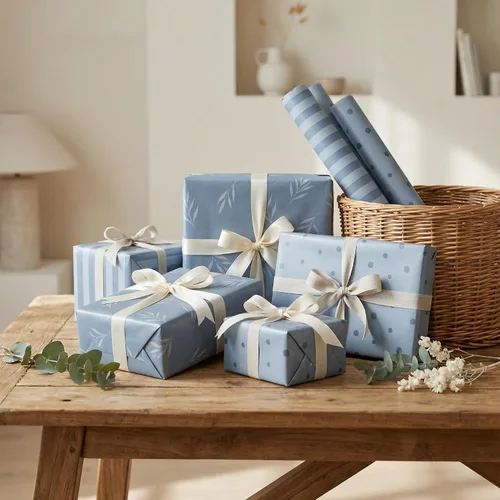 Miniatura 6 de ZICOTO Hermosos rollos de papel de regalo para todas las ocasiones, juego de 3 rollos de calidad para bodas, cumpleaños, baby shower y Navidad
