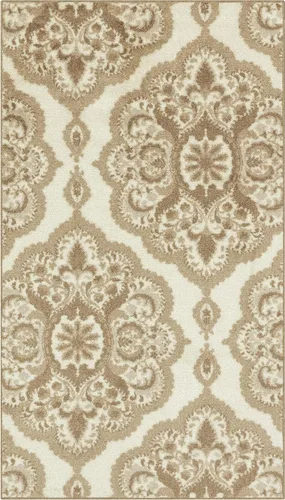 Miniatura 18 de Maples Rugs - Alfombra antideslizante Vivian, para pasillo o entrada, patrón de medallones [fabricada en Estados Unidos], 2 x 6 pies, color gris