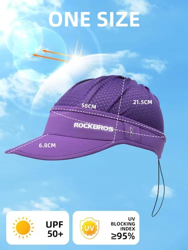 Miniatura 5 de ROCKBROS Gorra de ciclismo para hombres y mujeres, con visera elástica, para correr, con ala suave, secado rápido, no estructurada