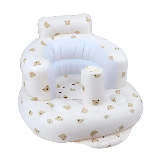 EKEPE Asiento inflable para bebé con ventosas para bebés de 3 meses en adelante, asientos de piso para bebé para sentarse con bomba de aire