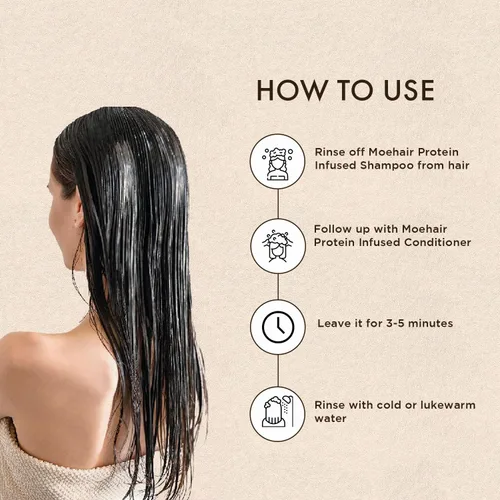 Miniatura 5 de MOEHAIR Acondicionador de viaje con infusión de proteínas, tamaño de viaje, 3.4 onzas líquidas, acondicionador para cabello seco, encrespado