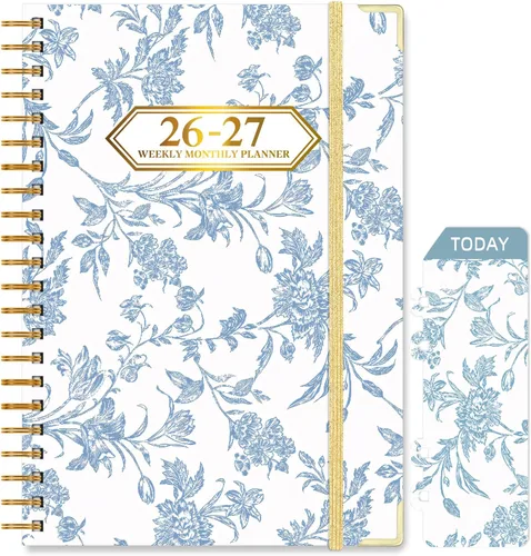 Miniatura 8 de 2026-2027 Planner, Jul.2026-Jun.2027 Planner Weekly and Monthly 6.25"x8.5" with Page Tabs, Calendar Hardcover with Inner Pocket, Elastic Band