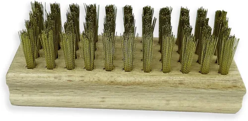 Miniatura 4 de Rema Tip Top Mango de madera Cepillo de cerdas de latón Herramienta de limpieza de reparación de parches de neumáticos
