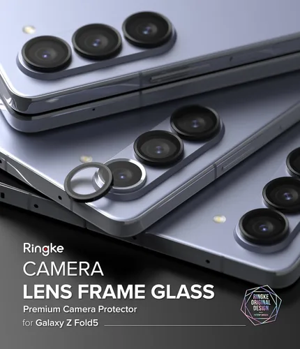 Miniatura 2 de Ringke Marco de lente de cámara compatible con Samsung Galaxy Z Fold 5, protector de lente de cámara, cubiertas de vidrio templado y marcos