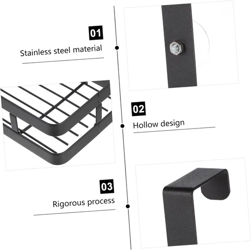 Miniatura 7 de DOITOOL Organizador de almacenamiento colgante sobre la puerta, estante de ducha de baño, estante de pared adhesivo de acero inoxidable
