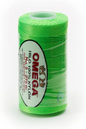 Miniatura 24 de Nylon NO.5 by Omega - Cuerda fuerte 100% nailon para ganchillo fino y manualidades - Color: 04 amarillo claro