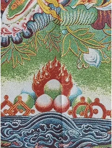Miniatura 5 de GEEYOU Bordado de seda tibetano Thangka budista Tara nueve grados Buddha Madre Tangka Yoga Budista Tapiz colgante de pared Arte de pared Decoración