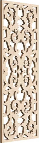 Miniatura 160 de Meadville Paneles decorativos de pared de madera con calado, 9 3/8 pulgadas de ancho x 24 3/8 pulgadas de alto x 1/4 de alto, aliso