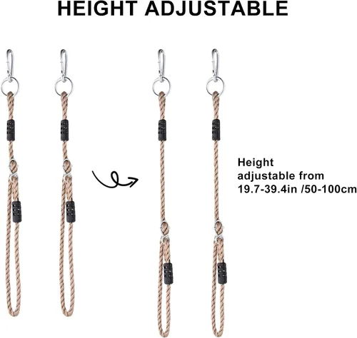 Miniatura 2 de 2 correas de nailon ajustables de longitud resistente para colgar en el árbol (250 libras limitadas/cada una) para columpios al aire libre, hamacas