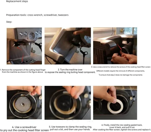 Miniatura 4 de Anillo de vapor de silicona de 2.126 in, 2 unidades de accesorios Breville para máquina Breville Espresso 878/870/860/840/810/500/450/Sage