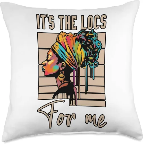 Miniatura 4 de Locs Afro Dreadlocks Love Natural Beauty Hair It's the Locs for Me Afro Hair - Almohada negra americana africana, 16 x 16 pulgadas, multicolor