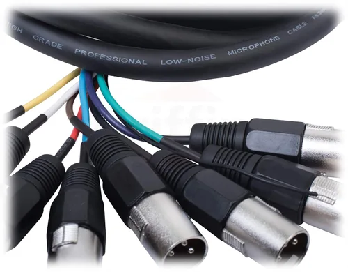 Miniatura 3 de Fat Toad Cable de serpiente XLR de 8 canales de 20 pies (ShieldedPRO X Series) – Cables de cable de conexión de audio con conectores hembra a macho