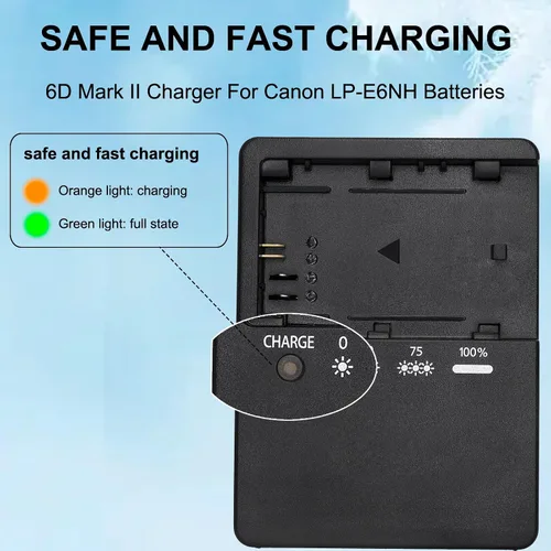 Miniatura 3 de Cargador de batería LC-E6 LC-E6E LP-E6N para Canon EOS R R5 R6 5D Mark II 5D Mark III 5D Mark IV 5DS 5DS R 6D 6Da 6D Mark II 7D 7D Mark II 60DA 60D