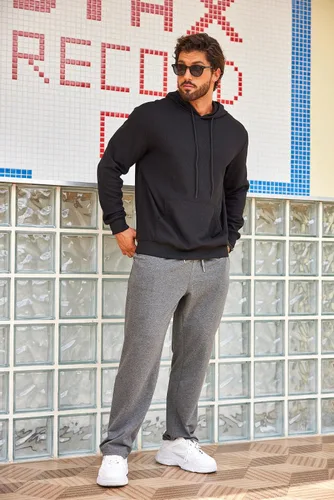Miniatura 3 de COOFANDY Pantalones deportivos de algodón para hombre, pantalones de descanso con parte inferior abierta, pantalones ligeros casuales con bolsillos