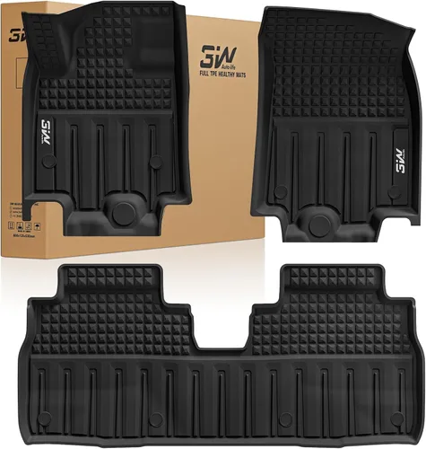 Miniatura 21 de 3W Alfombrillas de piso para Chevy Equinox 2018-2023 2024/Alfombrillas de piso GMC Terrain, TPE para todo clima con ajuste personalizado