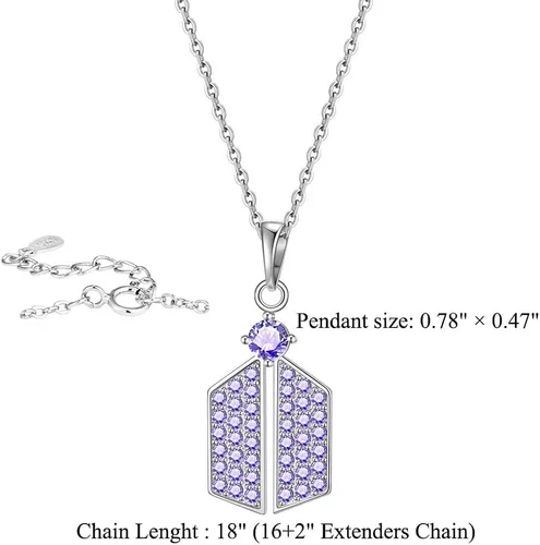 Miniatura 2 de YANENG KPOP Bangtan - Collar con colgante de circonita cúbica para fanáticos del ejército regalo para mujeres y niñas Metal Circonia cúbica