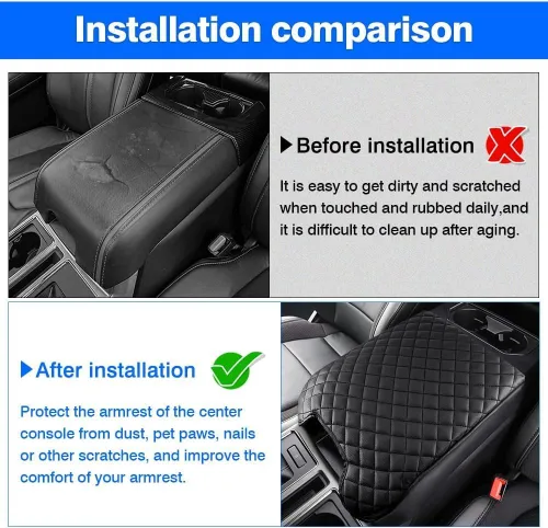Miniatura 4 de Autorder - Funda para la consola central para Ford F150 2015-2020 / F250 F350 F450 2017-2022 / Expedition 2018-2024 Accesorios para reposabrazos