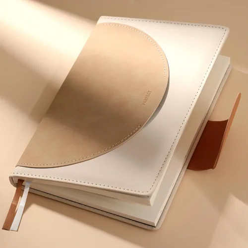 Miniatura 2 de CAGIE Diario rayado para mujeres, diarios de cuero de 100GSM para escribir con cierre de hebilla, cuaderno de tapa dura A5, diario para negocios