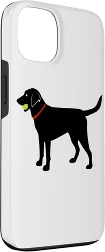Miniatura 3 de Funda de regalo para iPhone 13 Labrador Retriever Fetch, Black Lab Play Ball Dog Lover